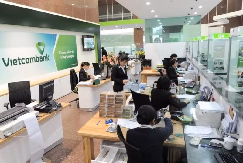 Un point de transaction de Vietcombank. Photo: Vietnamnet