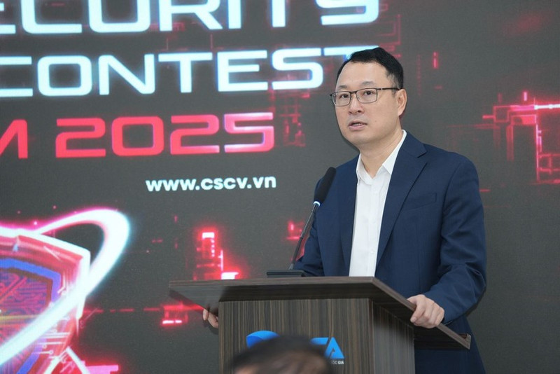 Le sous-colonel Trieu Manh Tung, directeur adjoint du Département de cybersécurité et de lutte contre la criminalité technologique du ministère vietnamien de la Sécurité publique. Photo : Ministère vietnamien de la Sécurité publique.