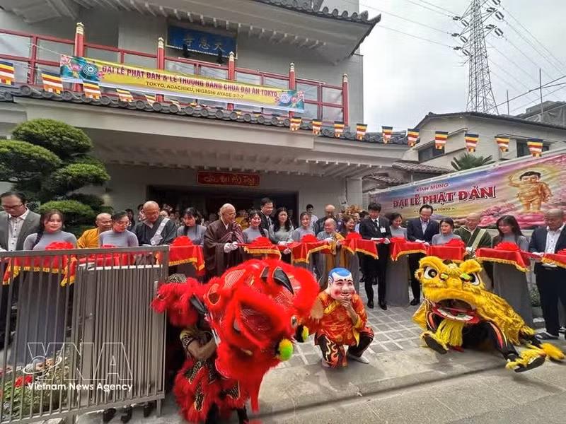 Cérémonie d’inauguration de la pagode Dai An Tokyo. Photo: VNA