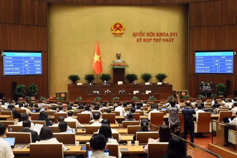 La première session de la 16e Assemblée nationale. Photo : VNA.