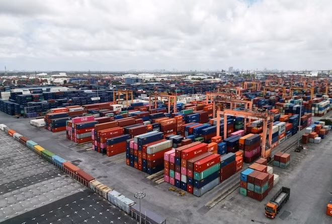 Port maritime de Tân Vu, à Hai Phong. Photo : VNA.