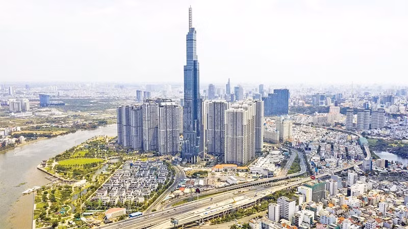 Un coin de Ho Chi Minh-Ville vu d'en haut. Photo : NDEL.