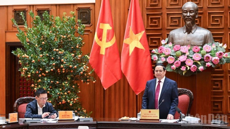 Le Premier ministre s'exprime lors de l'événement. Photo : NDEL.