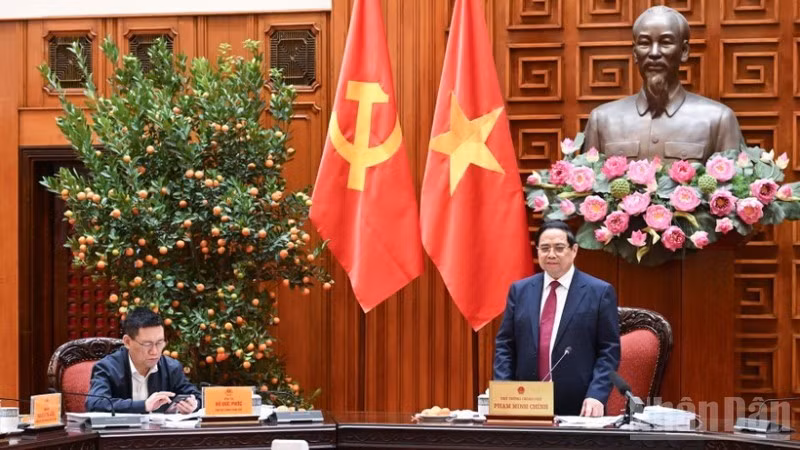 Le Premier ministre s'exprime lors de l'événement. Photo : NDEL.