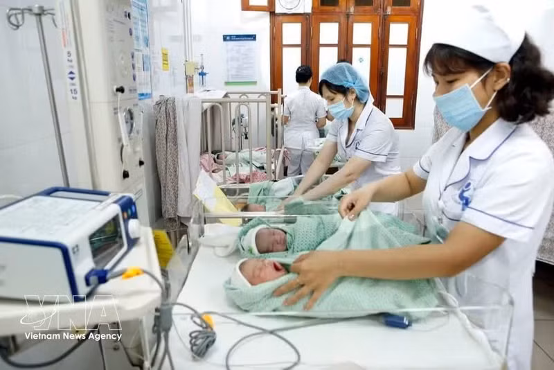 Soins aux nouveau-nés à l’Hôpital d’obstétrique de Hanoi. Photo : VNA