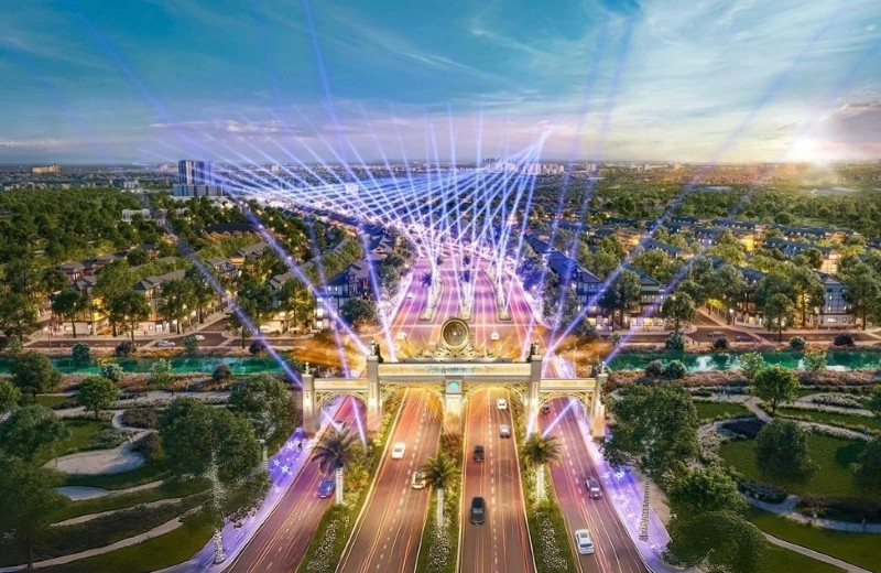 L’espace du boulevard lumière, imprégné de l’esprit du patrimoine Dong Son. Photo : VOV.