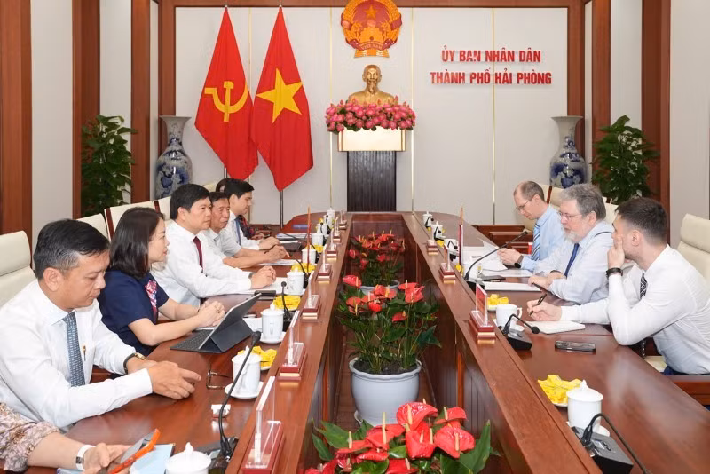 Vue générale de la séance de travail. Photo : haiphong.gov.vn