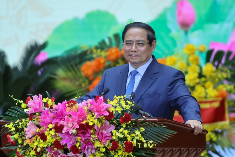 Le Premier ministre Pham Minh Chinh lors de l'événement. Photo: VGP