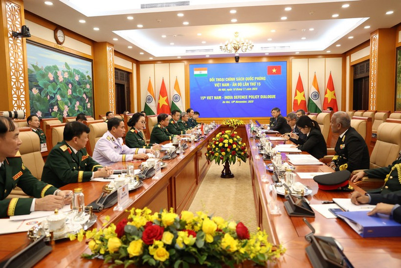 Le 15e Dialogue sur la politique de défense Vietnam-Inde, le 10 novembre à Hanoï. Photo : VNA.