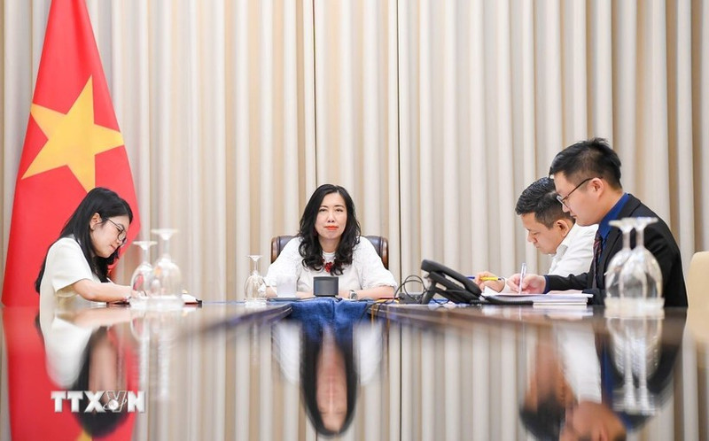 La vice-ministre des Affaires étrangères, Le Thi Thu Hang. Photo : VNA.