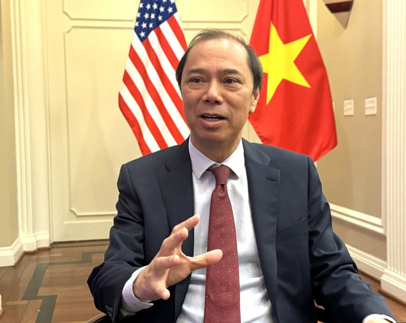 L’ambassadeur du Vietnam aux États-Unis, Nguyên Quôc Dung, lors de son entretien avec la VNA à Washington. Photo : VNA.