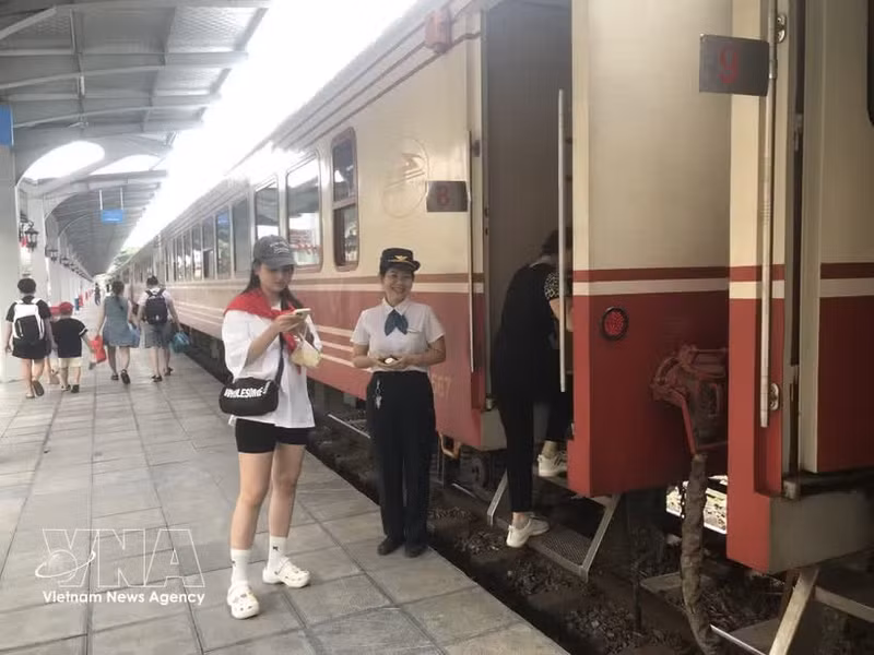 Une gare à Hai Phong. Photo : VNA.