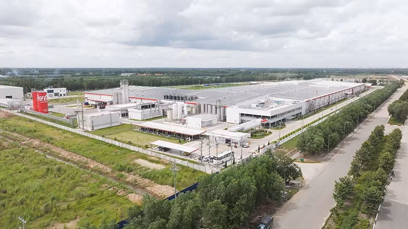 L'usine Coca-Cola du Sud dans la province de Tay Ninh. Photo: baodautu
