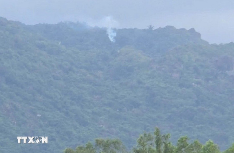 Le lieu du crash. Photo : VNA.