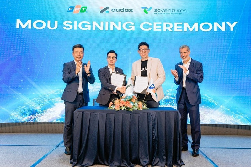 FPT s'associe à Audax Financial Technology, une entreprise dans laquelle Standard Chartered a investi, afin de promouvoir la transformation numérique complète du secteur bancaire et financier. Photo: NDEL