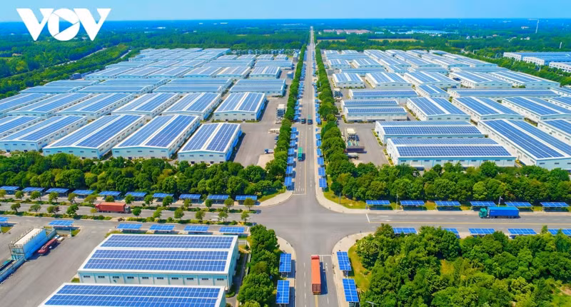 Vue en perspective du parc industriel de Nam Thang Binh. Photo: VOV