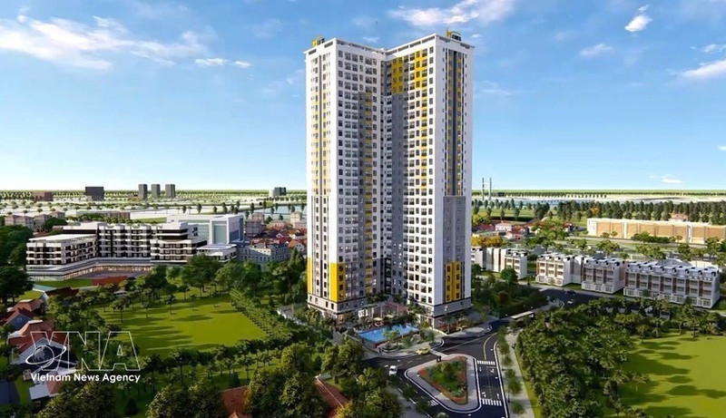 Immeuble d’appartements investi par le groupe BCONS dans le quartier de Bình Thắng, ville de Dĩ An, province de Bình Dương. Photo : VNA