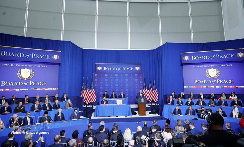 Le secrétaire général du PCV, To Lam, assiste à la réunion inaugurale du Conseil de la paix sur Gaza à Washington D.C., États-Unis. Photo : VNA.