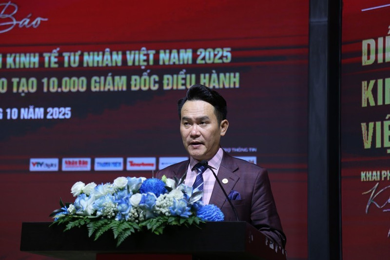 Dang Hong Anh, président de l’Association des jeunes entrepreneurs du Vietnam et du VPSF 2025. Photo : VNA.