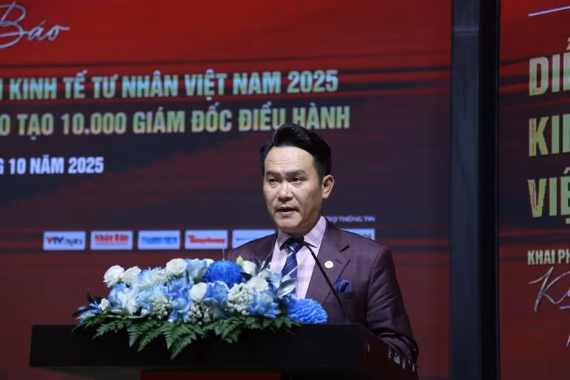 Dang Hong Anh, président de l’Association des jeunes entrepreneurs du Vietnam et du VPSF 2025. Photo : VNA.