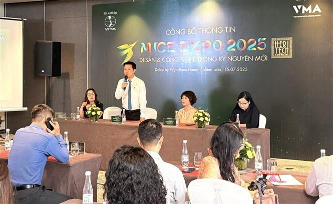 Le président de la VMA, Nguyen Duc Anh, s'exprime lors du point presse, le 15 juillet à Hanoï. Photo : VNA.