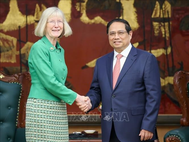 Le Premier ministre Pham Minh Chinh reçoit Mme Gillian Bird, nouvelle ambassadrice d’Australie au Vietnam. Photo : VNA.