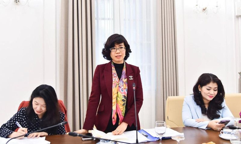 La secrétaire générale de la Commission nationale du Vietnam pour l'UNESCO, Le Thi Hong Van. Photo: baoquocte