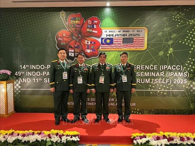 La délégation de haut rang de l'Armée populaire vietnamienne participe à l'IPACC-14. Photo : VNA.