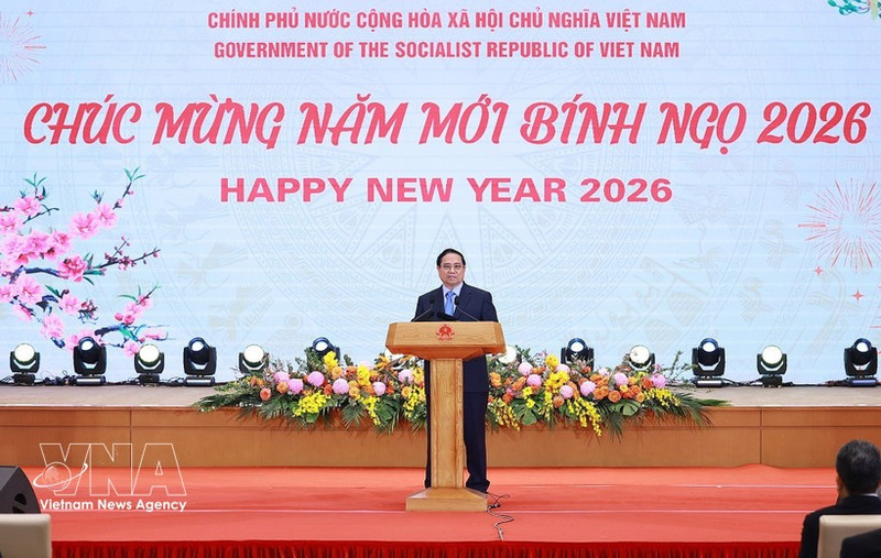 Le Premier ministre Pham Minh Chinh s'exprime. Photo: VNA