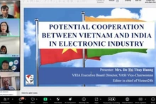 Webinaire sur la coopération entre le Vietnam et l'Inde dans les secteurs de l'électricité et de l'électronique.