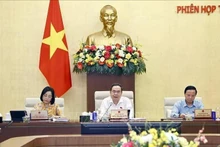 Le président de l’Assemblée nationale, Trân Thanh Mân (centre). Photo : VNA