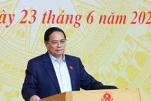 Le Premier ministre Pham Minh Chinh s'exprime lors de l'événement. Photo : VNA. 