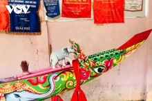 Le symbole de l’éléphant blanc à la pagode Xeo Me, dans le quartier de Vinh Phuoc, ville de Can Tho. Photo : VOV.