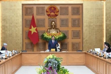 Le PM Pham Minh Chinh prend la parole lors de la réunion. Photo : Tran Hai/NDEL