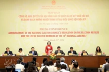 Panorama de la conférence de presse. Photo: VNA