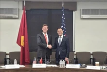Le vice-ministre des Affaires étrangères, Dang Hoang Giang (à droite), et le secrétaire d'État adjoint américain par intérim, Fleet White. Photo : VNA.