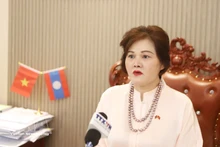 Pham Thi Minh Huong, femme d’affaires vietnamienne au Laos, membre du Comité permanent de l’Union générale des Vietnamiens au Laos, vice-présidente de l’Association des entrepreneurs vietnamiens à l’étranger et PDG de la société Gold Phuc. Photo : VNA.