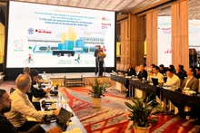 Emmanuel Cerise, directeur de PRX-Vietnam, prend la parole. Photo: BTC