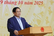 Le Premier ministre Pham Minh Chinh lors de la réunion. Photo : VNA.