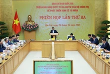 Le Premier ministre Pham Minh Chinh a présidé, le 20 décembre à Hanoï, la troisième réunion du Comité national de pilotage chargé de la mise en œuvre de la Résolution n°68-NQ/TW du Bureau politique sur le développement de l’économie privée. Photo : VNA.