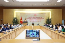 Le Premier ministre Pham Minh Chinh prend la parole lors de la 32e réunion du comité national de pilotage pour la lutte contre la pêche INN, le 3 mars. Photo : VNA.