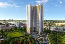 Immeuble d’appartements investi par le groupe BCONS dans le quartier de Bình Thắng, ville de Dĩ An, province de Bình Dương. Photo : VNA