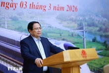 Le Premier ministre Pham Minh Chinh prend la parole lors de la réunion. Photo: VNA