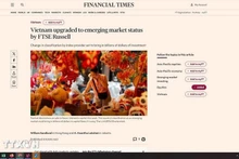 FTSE Russell hisse le Vietnam parmi les marchés émergents. Photo : VNA.