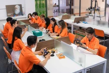 Étudiants de l'Université FPT en cours. Photo : VNA