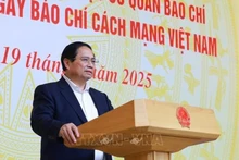 Le Premier ministre Pham Minh Chinh s’exprime lors de l’événement, à Hanoi, le 19 juin. Photo : VNA.