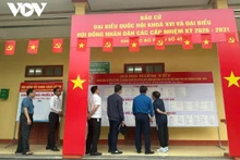 Dans toutes les localités de Lao Cai, les préparatifs pour le jour des élections ont été achevés avec un sentiment d'urgence et de sérieux. Photo: VOV