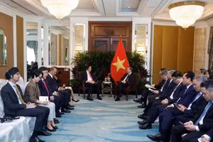 Le secrétaire général et président Tô Lâm rencontre des entrepreneurs singapouriens. Photo: VNA
