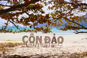 À cette saison, la mer de Con Dao est d’un calme remarquable, sa surface d’un vert émeraude limpide semble permettre d’en apercevoir le fond. À l’aube, le soleil se lève au-dessus de la mer, ses rayons dorés se déposant sur les bateaux amarrés après une nuit de pêche. Photo : nld.com.vn