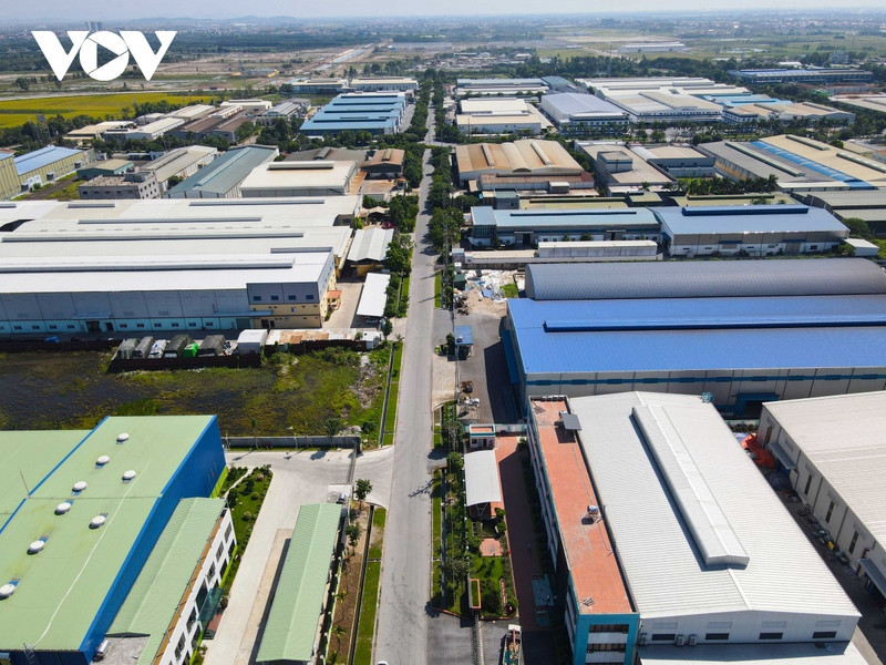 Vue panoramique du parc industriel de Thuân Thanh III, province de Bac Ninh. Photo : VOV. 